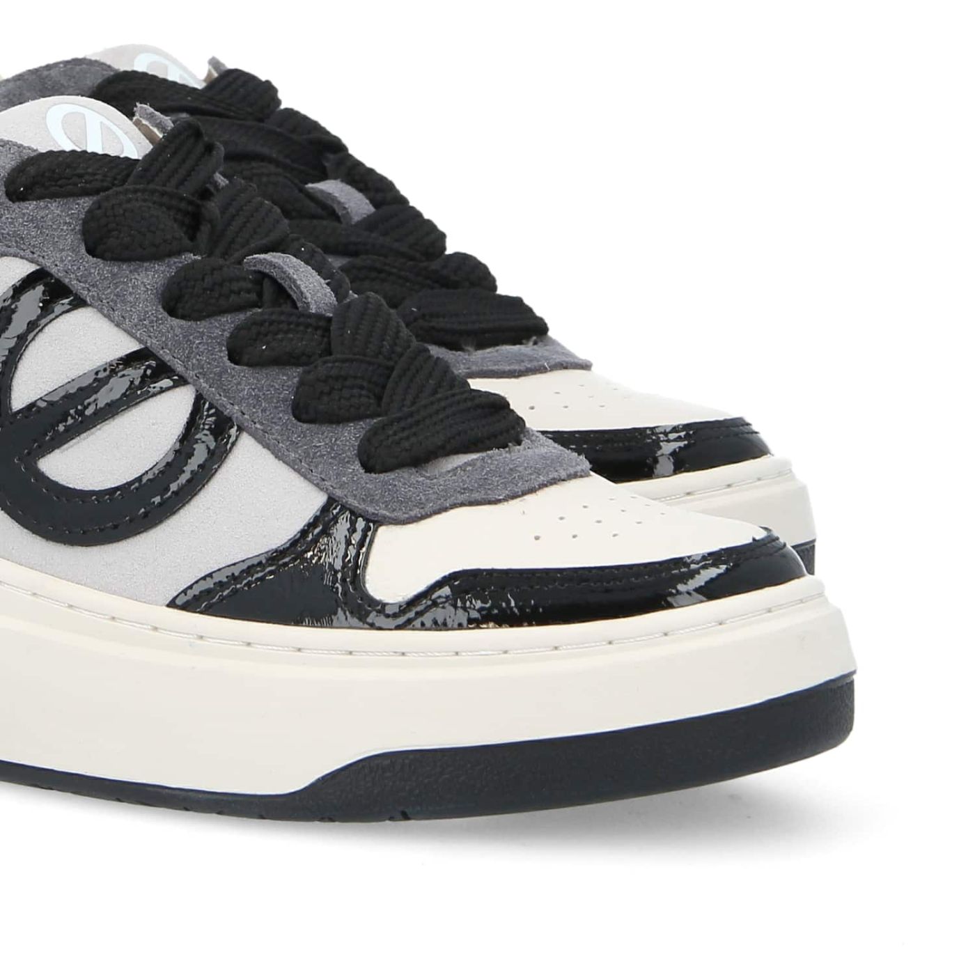 BRIDGET SNEAKER W  -  SDE/GRAIN/CRUMP  - GRIGIO/NERO/BIANCO SPORCO/